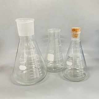 庫存出清 進口三角瓶 錐形瓶 玻璃量杯 燒杯 軟木塞 實驗耗材 理化儀器 生物醫學