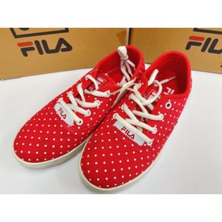 FILA 點點小紅鞋 休閒鞋 走路鞋