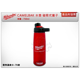 ＊中崙五金【缺貨中】Milwaukee 美沃奇 CAMELBAK 聯名款水壼 磁吸式蓋子 運動水壺 750ml