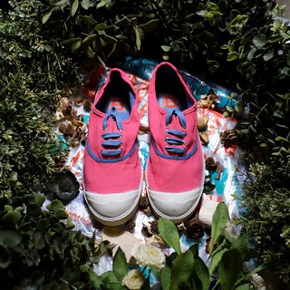 [ LIZcolor ] 全新法國Bensimon帆布鞋全面五折/Tennis系列/雙色款粉紅色