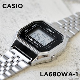 【金台鐘錶】CASIO 卡西歐 數字電子 復古型 LED照明  (女錶)  LA680WA-1