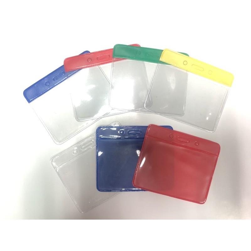 MIT臺灣🇹🇼製 PVC 透明 有色 識別套 證件套 名牌 吊牌 織帶夾 名片大小 卡匣 卡片 停車證套 吸盤