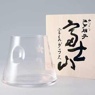 **現貨**日本製江戶硝子 富士山櫻花杯 附原廠木箱裝 田島硝子 EDO GLASS 富士山櫻花杯 啤酒杯 威士忌杯