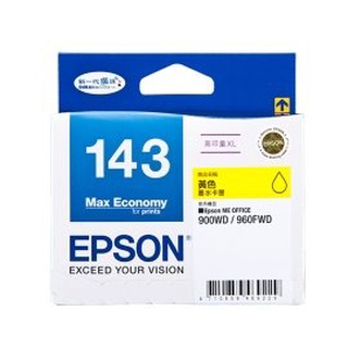 EPSON NO.143 高印量XL 黃色墨水匣(T143450)