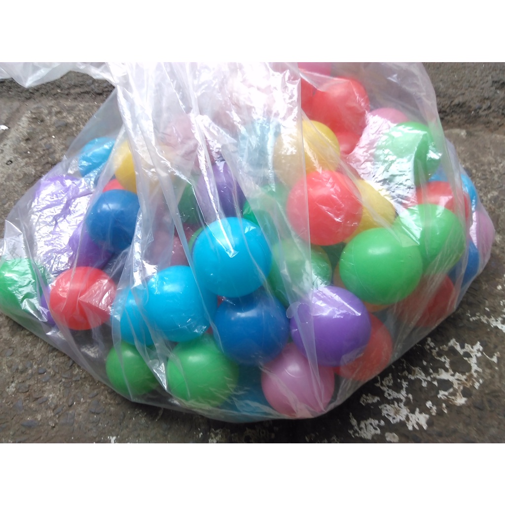 二手彩色空心球  塑膠軟球 67mm 兒童玩具球 遊戲間安全球 塑膠球