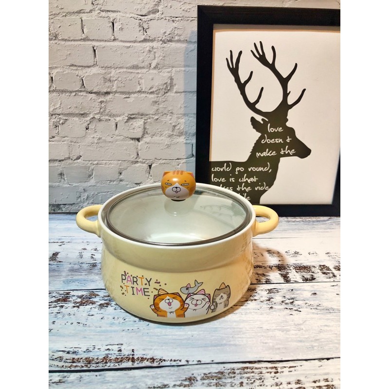 85度c白爛貓吃貨專用陶磁湯碗 蝦皮購物