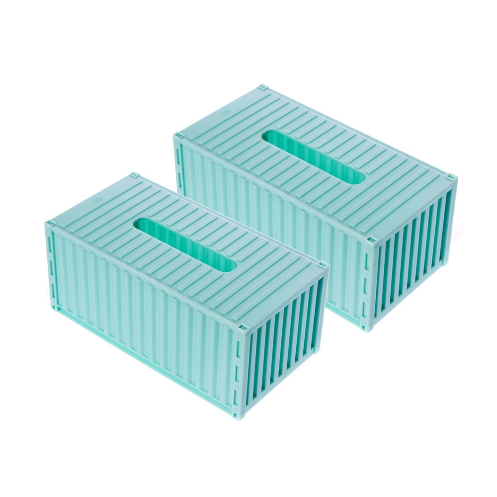 (組合) MORE 貨櫃屋面紙盒-薄荷藍 2入