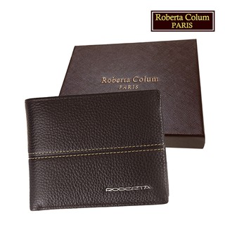 【Roberta Colum諾貝達】男用專櫃皮夾 進口軟牛皮短夾(25004-2咖啡色)【威奇包仔通】