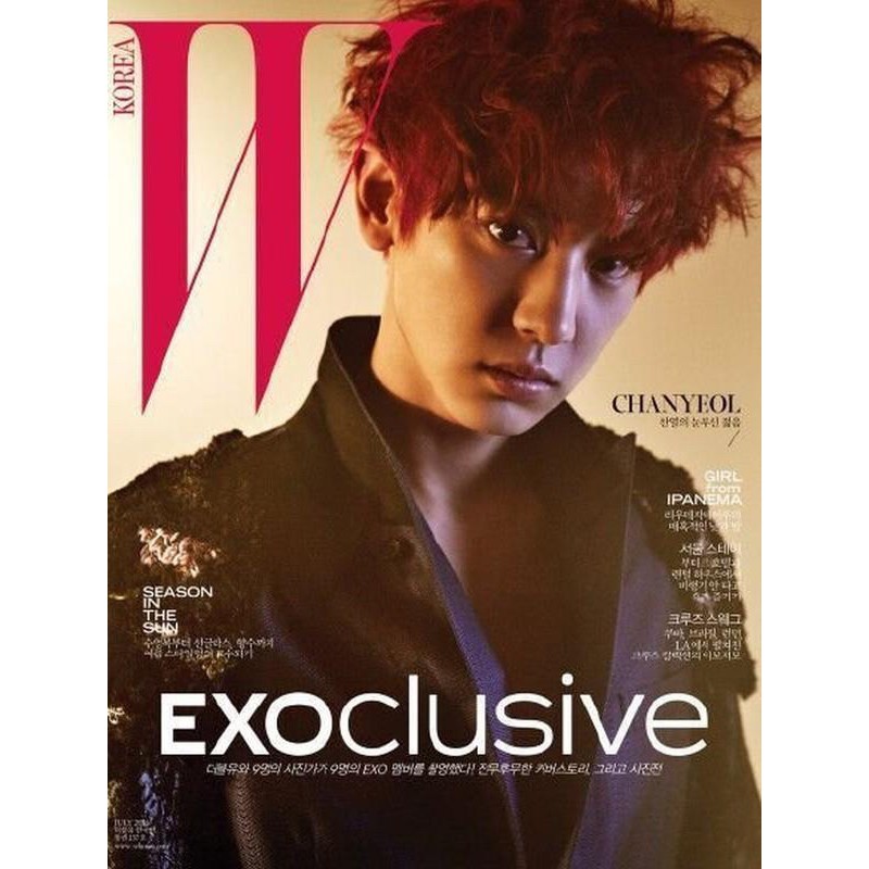 W KOREA 雜誌 EXO 燦烈 chanyeol 個人封面