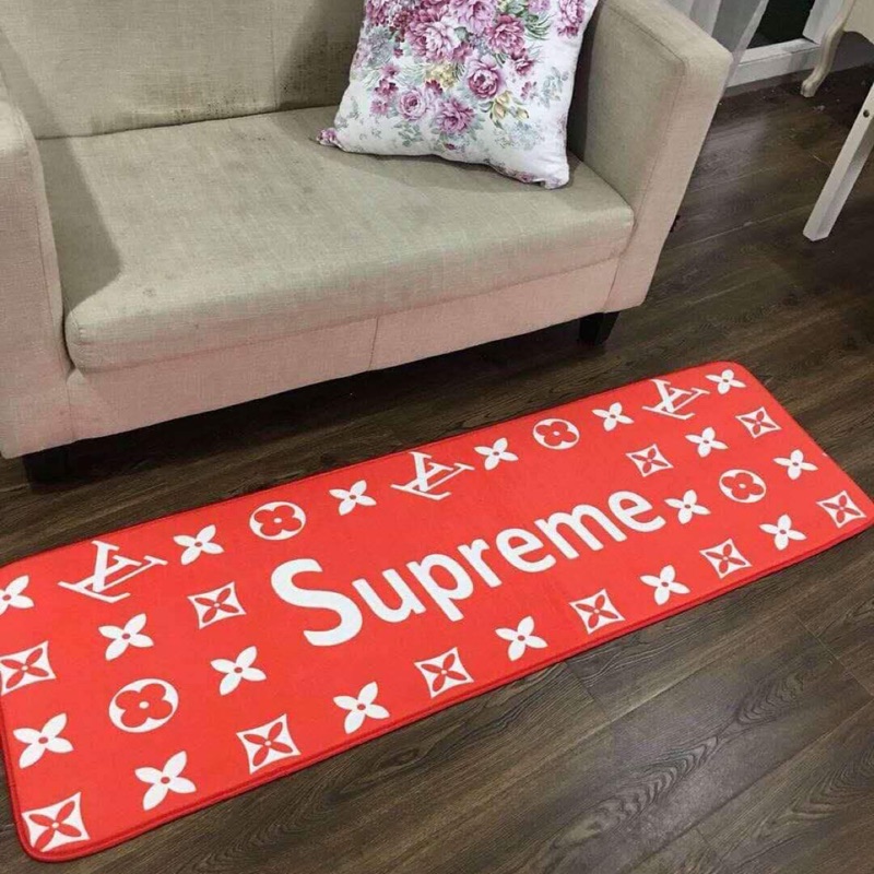 Supreme LV 字樣品牌 潮流 多功能地毯地墊 房間 客廳 沙發 防滑 裝飾