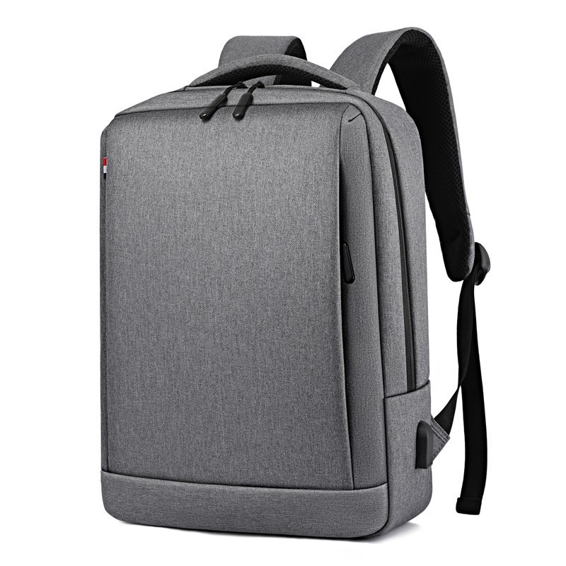 後背包 時尚輕便多功能15.6吋平板電腦USB充電後背包 / 灰色 B03-001-15G