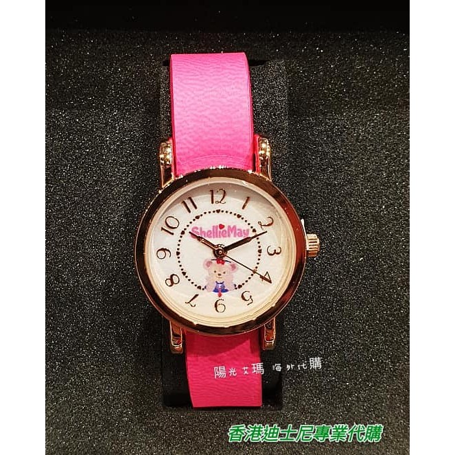 【限時折扣現貨】香港迪士尼代購-雪莉玫 手錶 時針手錶 皮革錶帶 鐵盒裝 禮物【陽光艾瑪海外代購網】