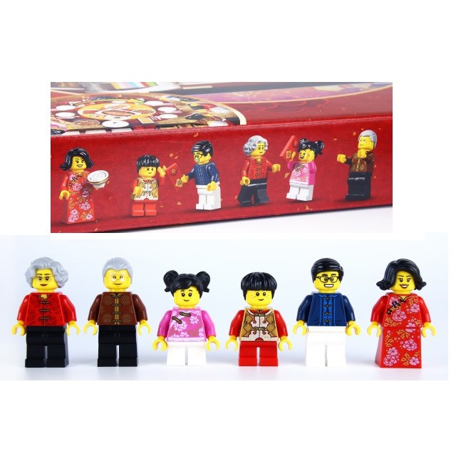 《小肥肥》全新 LEGO 樂高 80101 亞洲限定 年夜飯 農曆新年 單售人偶  共6隻 不拆售