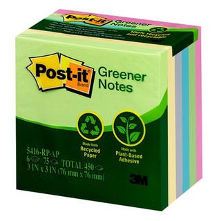 3M Post-it® 利貼 可再貼環保便條紙磚 5416-RP-AP