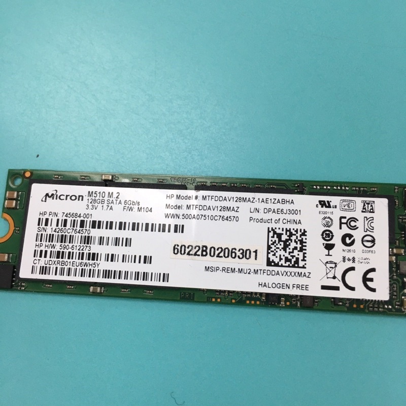 二手美光Micron固態硬碟128GB SSD128G，台北可面交