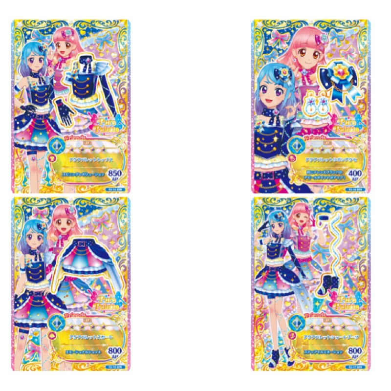 Aikatsu 偶像學園 Friends 第二彈  水藍調色盤 BFR卡 含頭飾 飾品卡 (台灣可刷 非港卡)