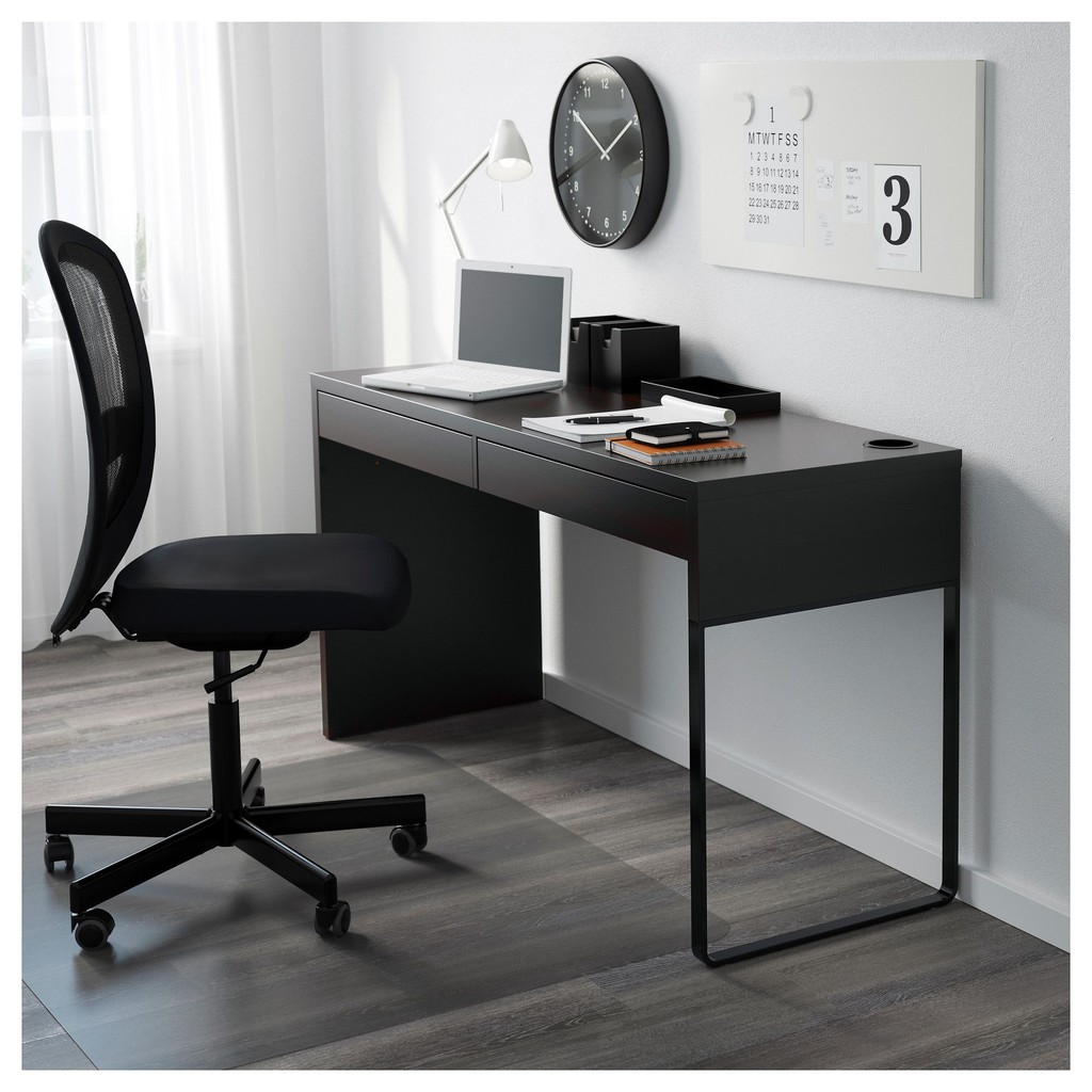 北歐工業LOFT風格經典IKEA宜家MICKE書桌工作桌電腦桌辦公桌/142x50x75/黑棕/二手八成新/特$2200