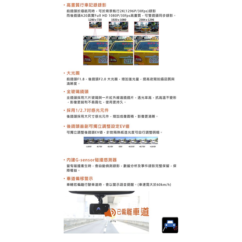 Drive 50d五合一1080p前後雙鏡頭行車記錄導航測速機 內附16g卡 Kulcar太陽能汽車散熱器 蝦皮購物