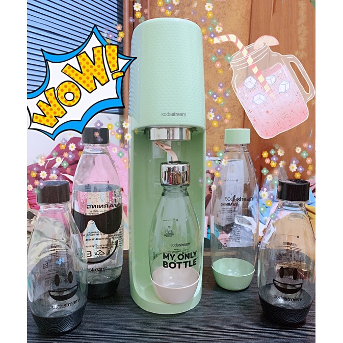 【Sodastream 】自動扣瓶氣泡水機Spirit(抹茶綠）～只賣氣泡水機+氣瓶（氣瓶只打過2次）