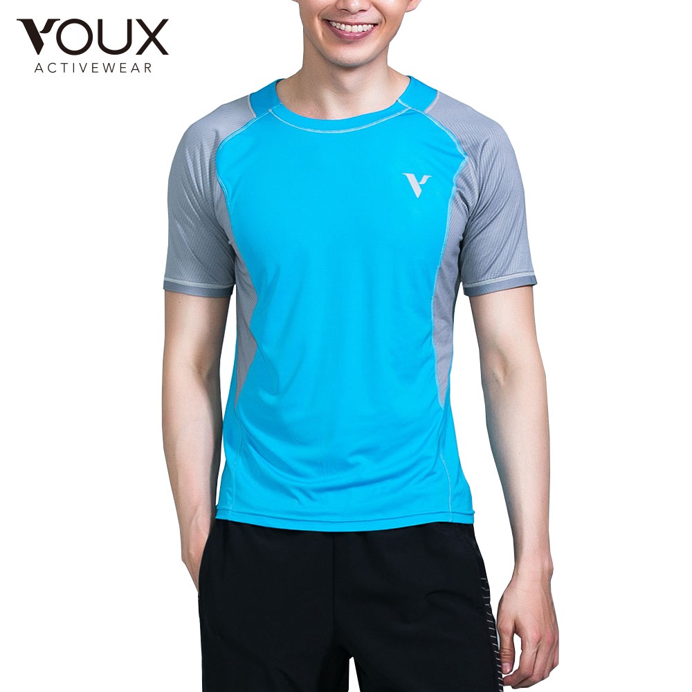 【VOUX】男輕量舒適運動上衣(桔/藍/綠S-XL)