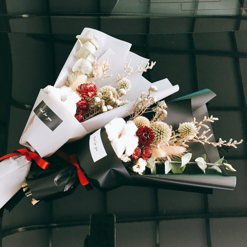 韓國進口包裝乾燥花束 蝦皮購物