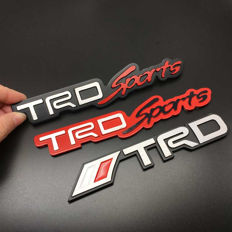 1 件 3D 鋁製 TRD 運動賽車標誌汽車徽章後標誌尾貼紙適用於豐田 RAV4 汽車配件
