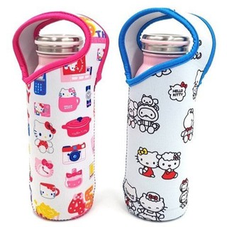 Hello Kitty 保溫不銹鋼牛奶瓶水壺+布套組 450ml (出清商品)