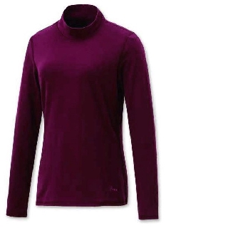 【維特 FIT】女彈性立領保暖內衣IW2503-69深慄紫色 保暖衣/內衣/衛生衣/發熱衣/過季款出清/野雁戶外