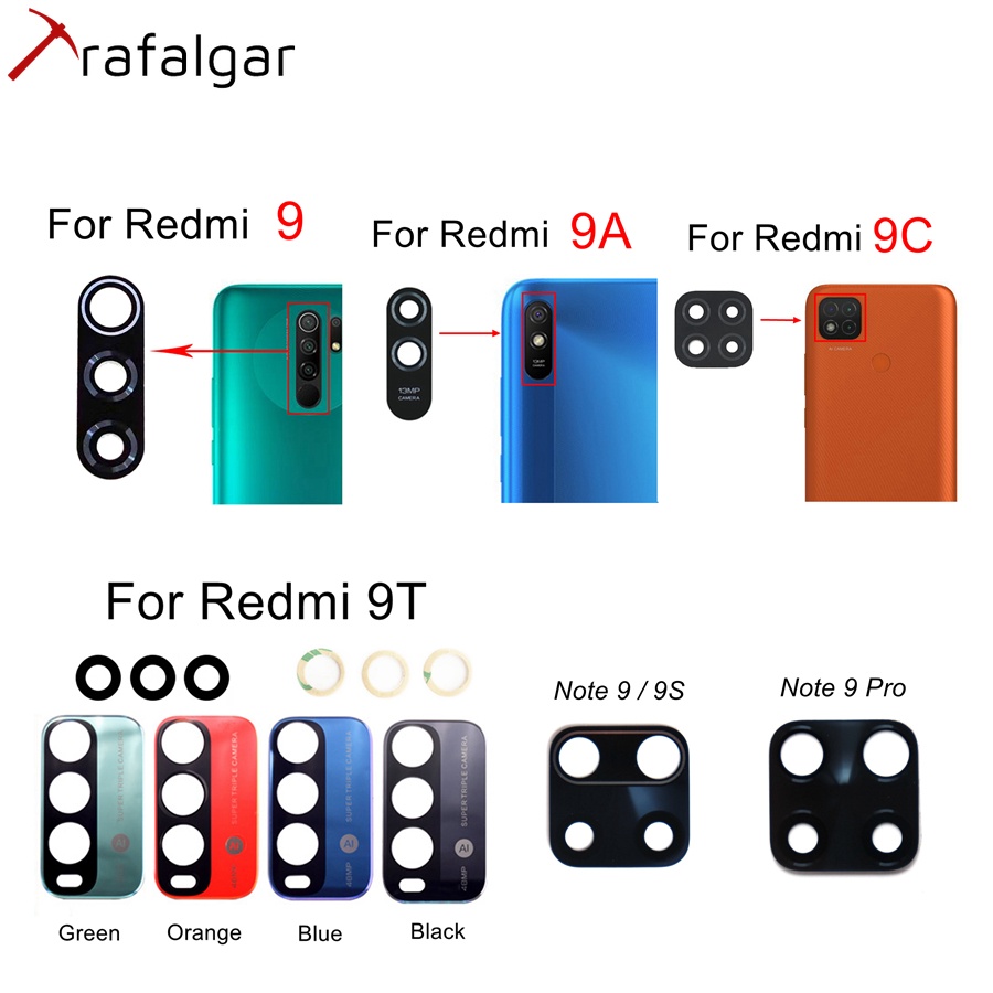 XIAOMI 適用於小米 Redmi 9 9A 9C NFC 9T Note 9 Pro 9S Note9 相機玻璃更換