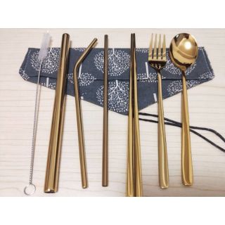 304食品安全級不鏽鋼餐具吸管組 多色