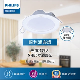 現貨免運｜保固2年｜飛利浦 LED 崁燈 6W 10.5W 13W 15公分 易省崁燈 DN028B BN030B