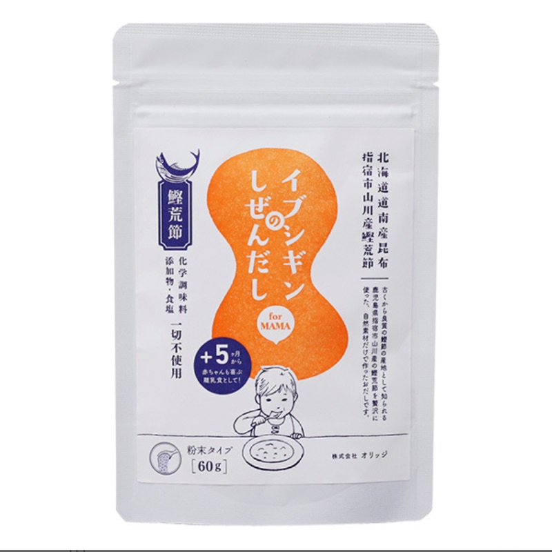 現貨 日本國產 寶寶粥ORIDGE無食鹽昆布柴魚粉/60g