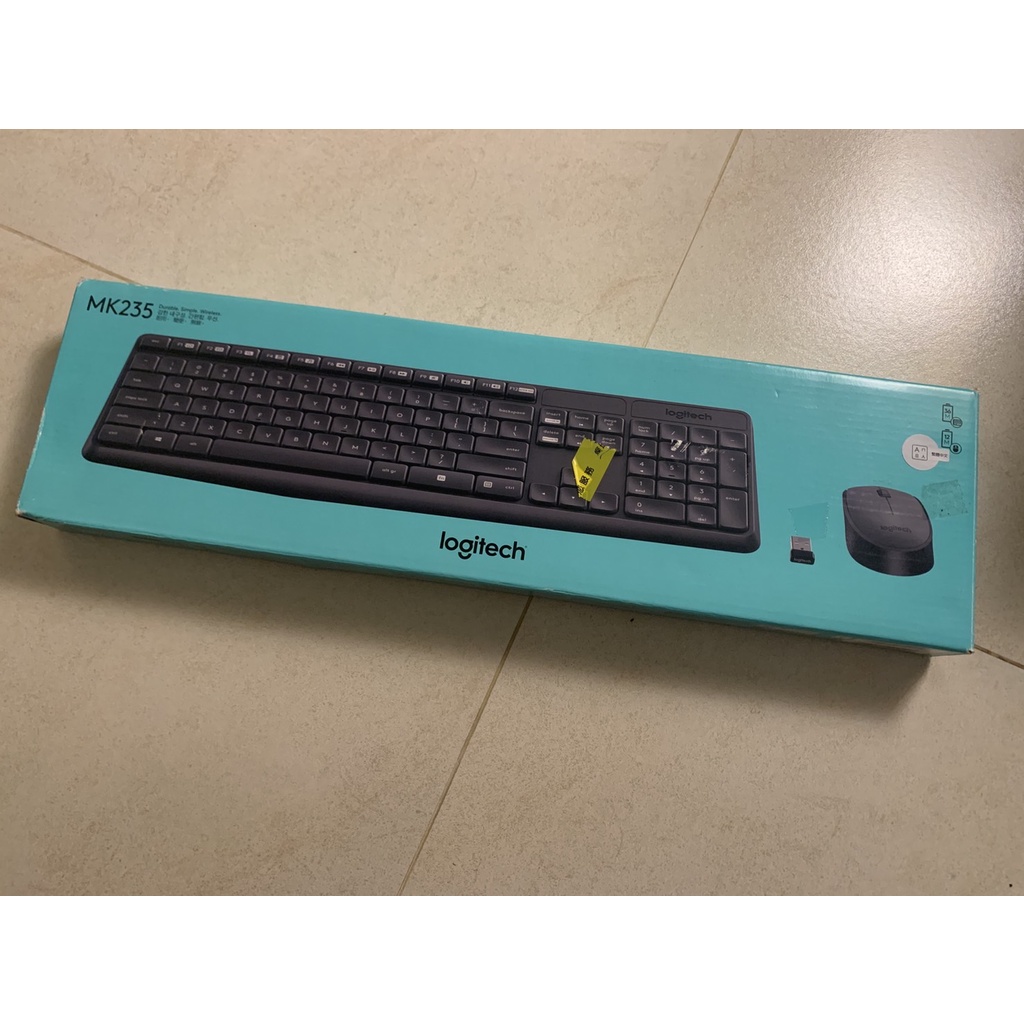 全新未使用｜MK235 無線鍵盤滑鼠組｜繁體鍵盤、辦公、防潑水