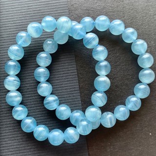 小極品-阿根廷稀少藍色藍紋石/方解石【8-8.2mm】(單圈)圓珠ღ手珠手鍊DIY串珠隔珠項鍊• 點點水晶