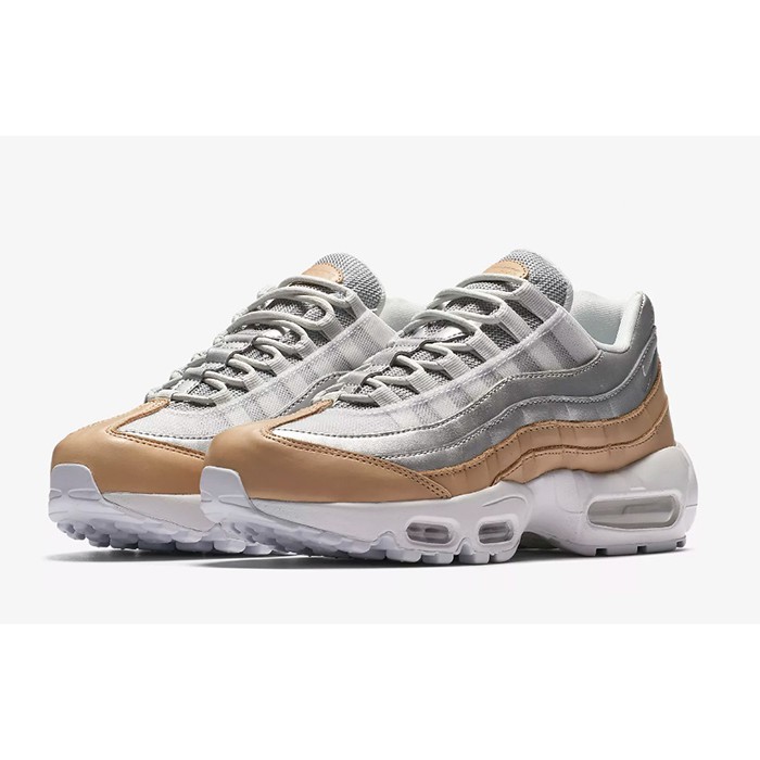 寥寥）NIKE W AIR MAX 95 SE PRM AH8697-002 慢跑鞋卡其銀女| 蝦皮購物