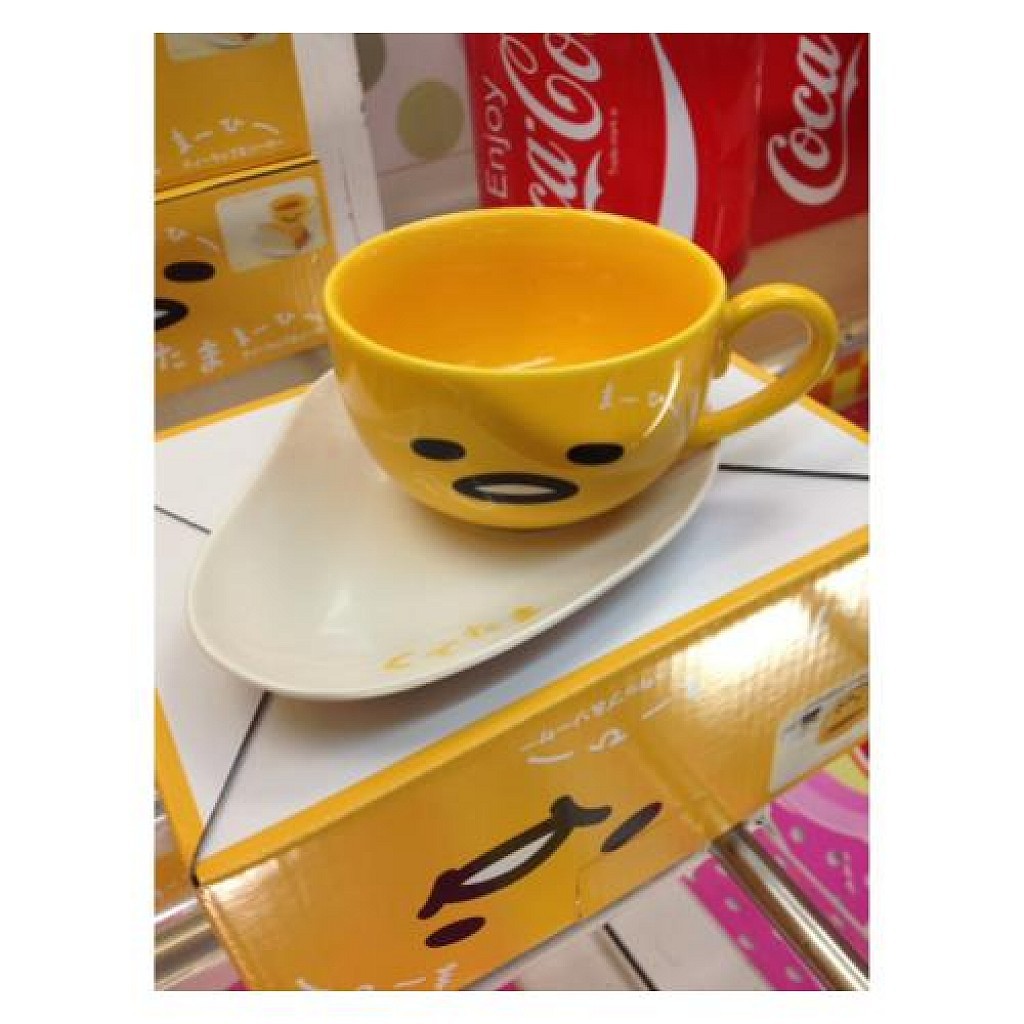 蛋黃哥 GUDETAMA 造型陶瓷咖啡杯附蛋糕盤景品(全1種)