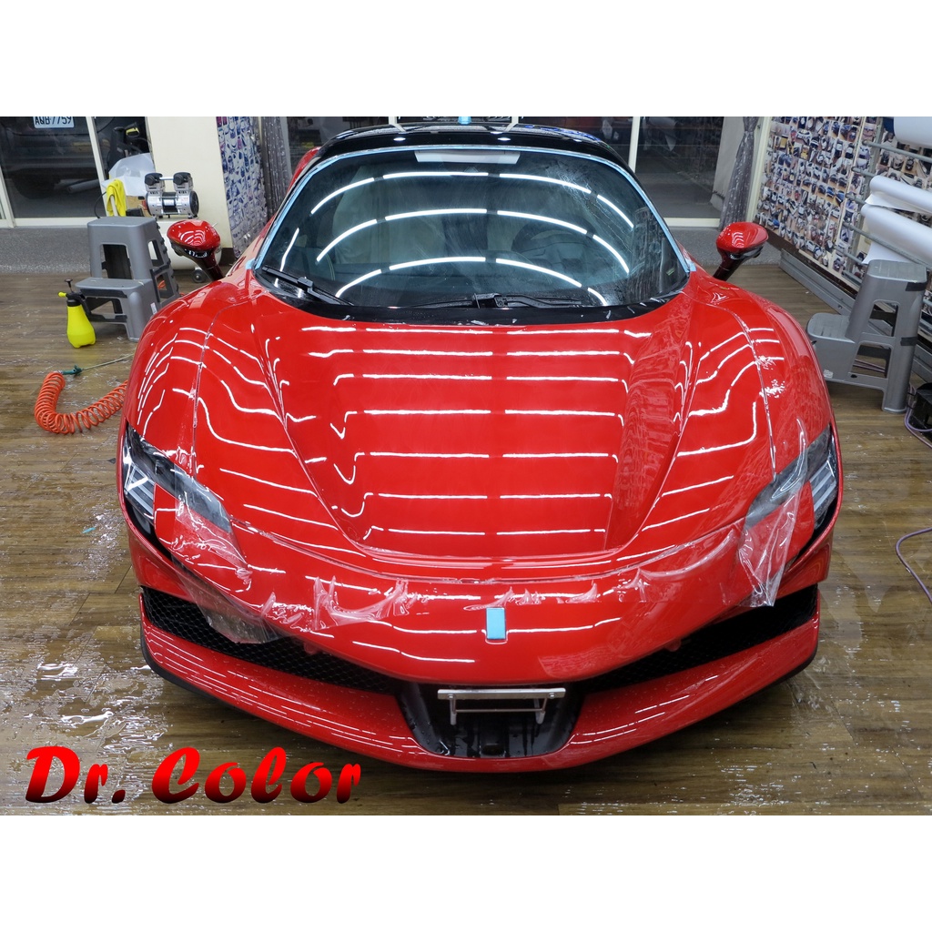 Dr. Color 玩色專業汽車包膜 Ferrari SF90 Stradale 全車細紋自體修復犀牛皮 (TOPPF)