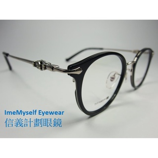 信義計劃 眼鏡 SHAGASS 手工眼鏡 圓框 鈦金屬腳 not 克羅心 Chrome Hearts glasses