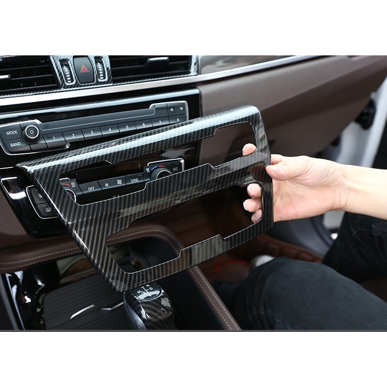 BMW 16-19年 F48 X1 F39 X2 中控音量 中控台空調 裝飾框 碳纖維 CD面板 新X1 內飾改裝配件