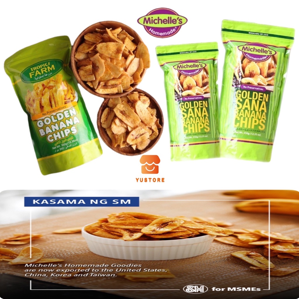 【菲律賓】MICHELLE'S GOLDEN SANA BANANA CHIPS 香蕉乾香蕉片香蕉脆片 350g