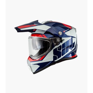 【安心的店】SOL SS-2P 安全帽 太空漫遊 黑藍 越野帽 全罩 內藏墨鏡 雙D扣送帽舌