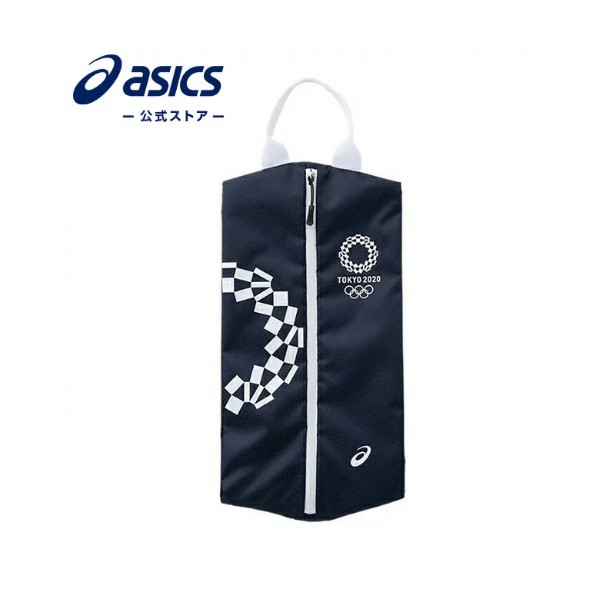 日本 ASICS 亞瑟士官方 TOKYO 2020東京奧運紀念款鞋袋 鞋套 3033a438 400 深藍色(原裝進口)