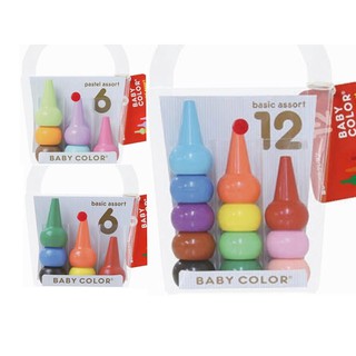*小波日貨*現貨臺灣出貨 3款 日本製 AOZORA BABY COLOR 兒童 安全 蠟筆 無毒 蠟筆 6色 12色