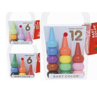 *小波日貨*現貨台灣出貨 3款 日本製 AOZORA BABY COLOR 兒童 安全 蠟筆 無毒 蠟筆 6色 12色