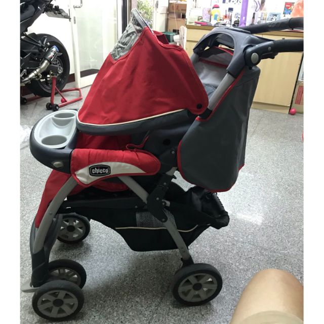 Chicco-DUO CT0.2多功能系統嬰兒推車(艷陽紅)舒適又推車 二手商品,自載