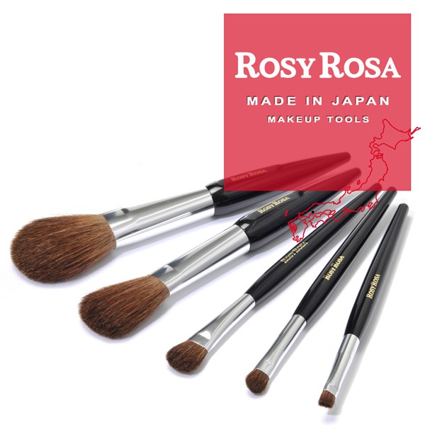 ROSY ROSA 熊野筆刷具 日本製(蜜粉刷/腮紅打亮刷/眼影刷/眉刷/唇刷)