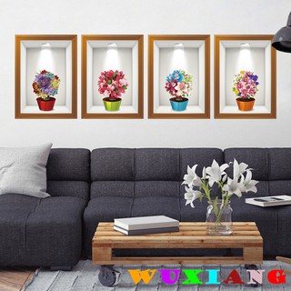 五象設計 仿真家居006 DIY 壁貼 花卉3d畫框 創意牆貼紙 臥室溫馨 客廳背景 歐式 立體牆壁貼