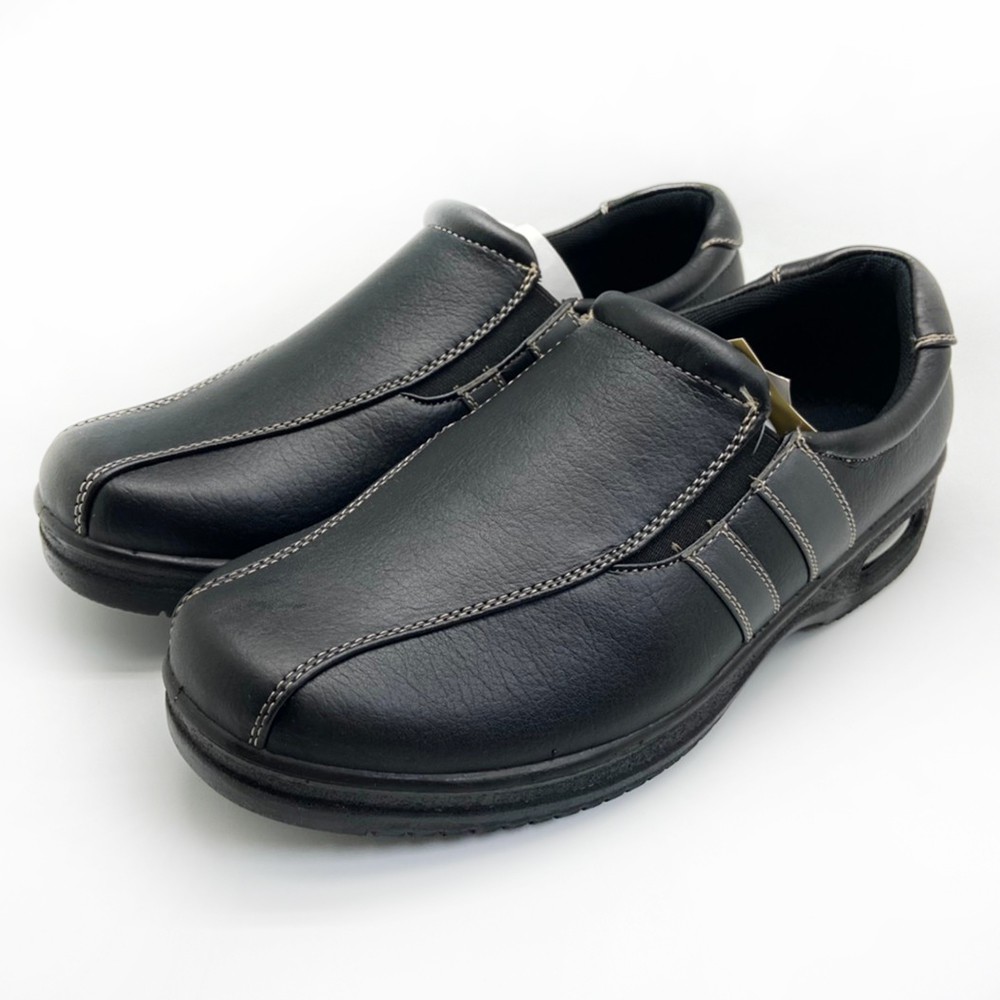 MR.RAKUCHIN日本頂級黑皮鞋工作鞋氣墊皮鞋1281黑(男段)24.5cm-零碼出清