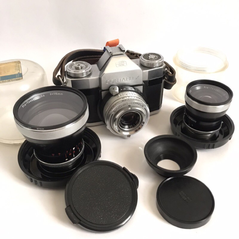 Zeiss Ikon contaflex ㄧ機二鏡-單眼底片相機-贈f4/35mm