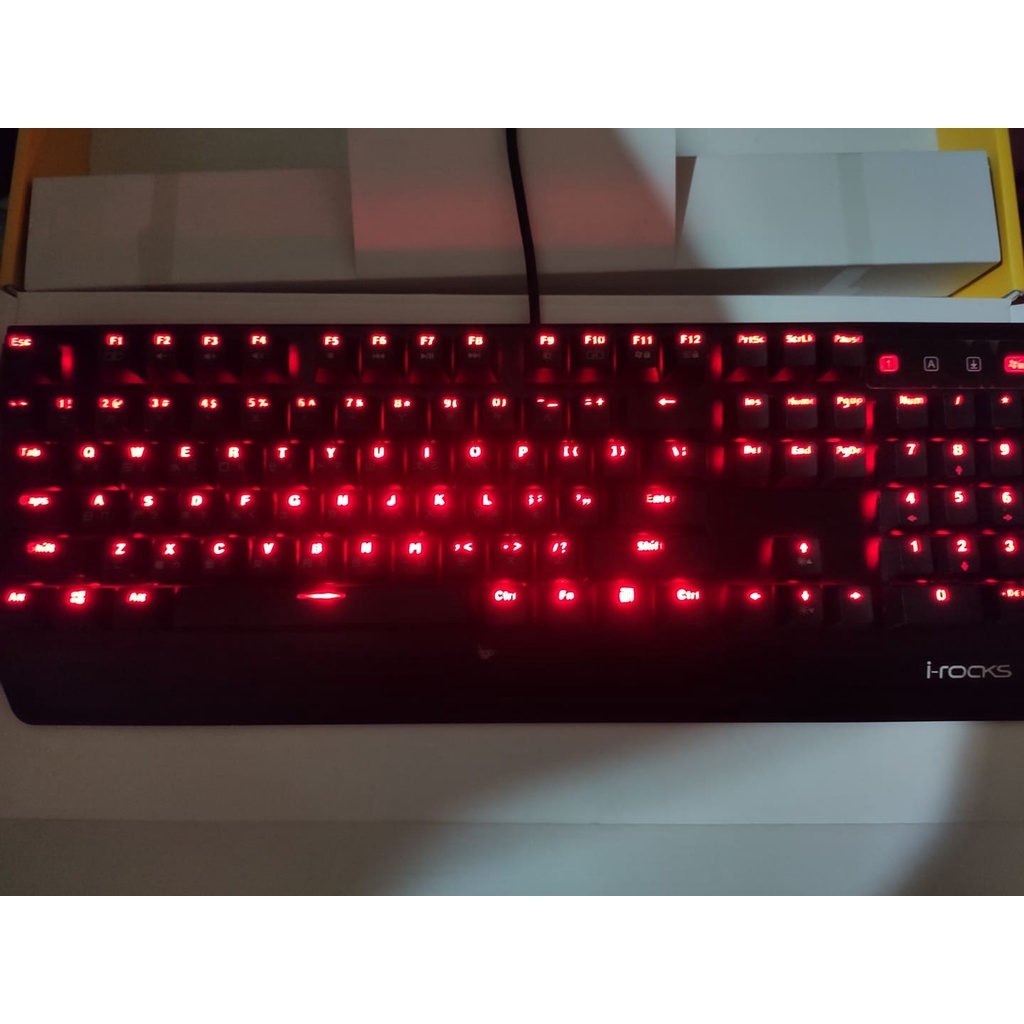 irocks K60M 青軸鍵盤 紅色背光